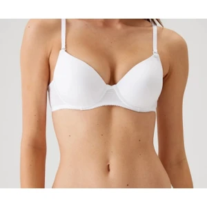 Kadın Beyaz Balenli Desteksiz Dolgusuz Micro Sütyen