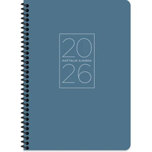 Keskin Color Keskin 2026-17*24 Spiralli Haftalık  Ajanda - Mavi