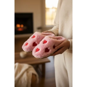 Kadın Günlük Terlik Peluş Içi Yünlü Kürklü Terlik Misafir Çeyiz Bohça Gelin Ev Terliği