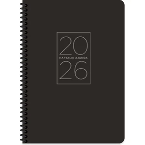 Keskin Color Keskin 2026-17*24 Spiralli Haftalık  Ajanda - Siyah