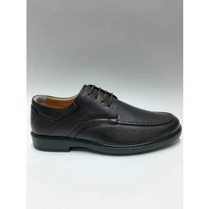 Hakiki Deri Bağcıklı Rahat Günlük Kauçuk Taban Kahverengi Kışlık Erkek Ayakkabı C-85426312KTGY