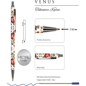 Victoria's Journals Venus 0.7 mm Mavi Tükenmez Kalem