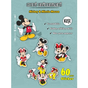 Agg Reklam Mickey & Minnie Mouse Hobi Etiket Seti 60 Adet