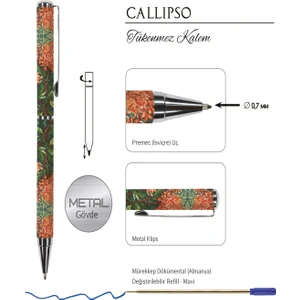 Victoria's Journals Callipso 0.7 mm Mavi Tükenmez Kalem