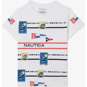 Erkek Çocuk Beyaz Regular Fit Baskılı T-Shirt