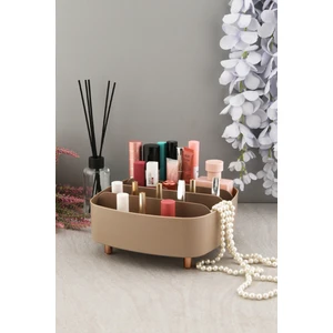 Fesya Home Bella 4 Bölmeli Makyaj Organizeri Lüks Takı Organizeri - Kahverengi