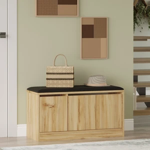 Elna Puflu Ayakkabılık 3 Kapaklı Dolap 90CM Keçe Eln2-Ke