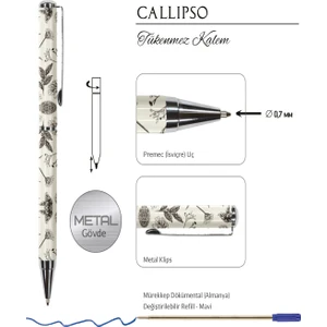 Victoria's Journals Callipso 0.7 mm Mavi Tükenmez Kalem