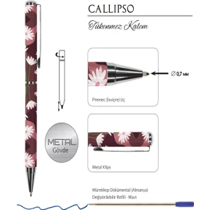 Victoria's Journals Callipso 0.7 mm Mavi Tükenmez Kalem