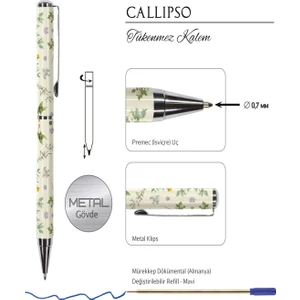 Victoria's Journals Callipso 0.7 mm Mavi Tükenmez Kalem