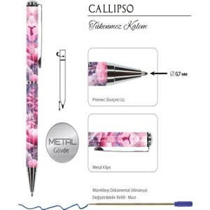 Victoria's Journals Callipso 0.7 mm Mavi Tükenmez Kalem