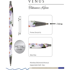 Victoria's Journals Venus 0.7 mm Mavi Tükenmez Kalem