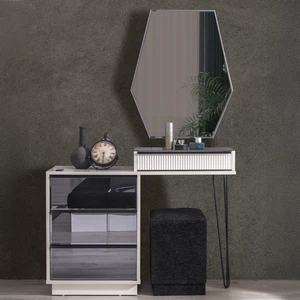 Edsy Home Diamond Aynalı Puflu Şifonyer