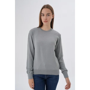 Trist Star Kadın  %100 Organik Pamuk Bisiklet Yaka Triko Kazak TRIST-6101