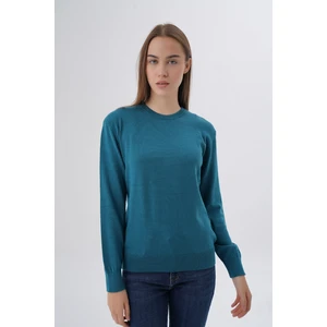 Trist Star Kadın  %100 Organik Pamuk Bisiklet Yaka Triko Kazak TRIST-6101