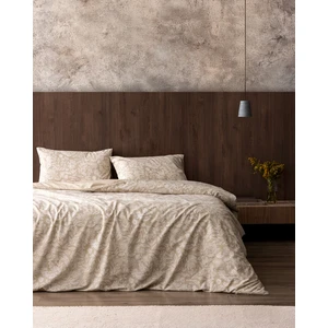 Madame Coco Delisle King Size Pamuklu Baskılı Nevresim Takımı - Bej