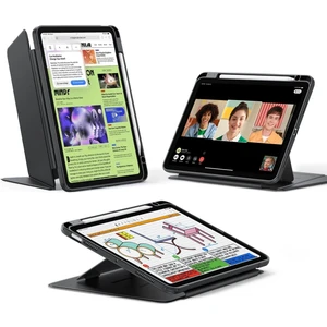 Apple iPad Air 11 M2 (2024) Flip Hybrid Magnetic Kalem Bölmeli Manyetik Kılıf A2902 A2903