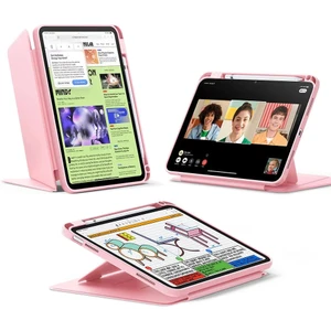 Apple iPad 11. Nesil A16 11 Inc (2025) Flip Hybrid Magnetic Kalem Bölmeli Manyetik Kılıf A2354 A3355