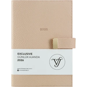 Victoria's Journals Exclusive 2026 Günlük Ajanda A5 (14x21cm) Ivory 80gr. İçi Değişebilir