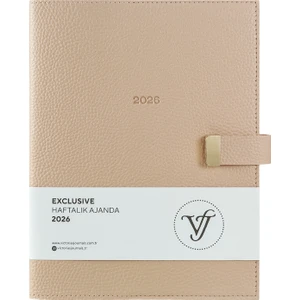 Victoria's Journals Exclusive 2026 Haftalık Ajanda A4 (19x25cm) Ivory 100gr. İçi Değişebilir