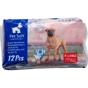 Pet Soft Tek Kullanımlık Köpek Bezi – X-LARGE12'LI