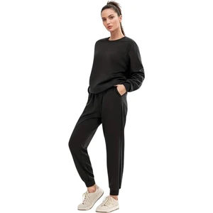 Saat Tekstil Sıfır Yaka  Kalın Kışlık Oversize Kadın Eşofman Takımı