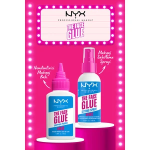 Nyx Professional Makeup Face Glue Setting Spray Makyaj Sabitleme Spreyi + Nyx Professional Makeup Face Glue Primer Nemlendirici Makyaj Bazı