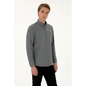 U.s. Polo Assn. Erkek Antrasit Gömlek Basic 50316723-VR006