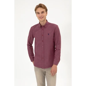 U.s. Polo Assn. Erkek Bordo Gömlek Basic 50316723-VR014