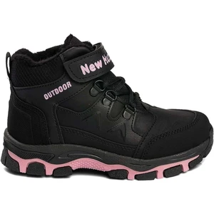 New Hunter Newhunter Çocuk Kışlık Içi Yünlü Su Geçirmez Outodoor  Bot - Siyah-Pembe - 34