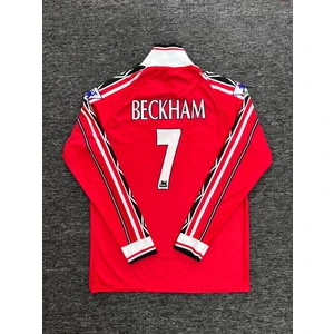 Rodak Spor Beckham 7 UNITED1998/00 Sezon Nostalji Uzun Kol Yakalı Forması