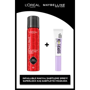 L'oréal Paris Infaillible Makyaj Sabitleme Spreyi & Super Lock Kaş Sabitleyici Makyaj Seti
