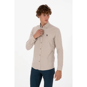 U.s. Polo Assn. Erkek Bej Gömlek Basic 50316721-VR011