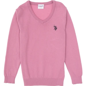 U.s. Polo Assn. Kız Çocuk Koyu Pembe Kazak /triko 50316777-VR167