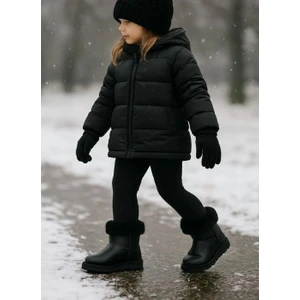 KAFKASLAR AYAKKABI Su ve Soğuk Geçirmez Kısa Boy Yeni Moda Renkli Kız Çocuk Yağmur Botu