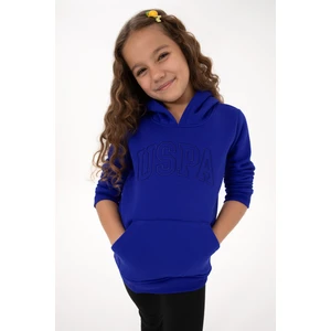 U.S. Polo Assn. Kız Çocuk Mor Basic Kapüşonlu Şardonlu Basic Sweatshirt 50314311-VR038