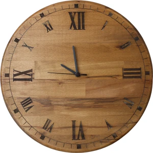 Sessiz Mekanizmalı Ahşap Duvar Saati - 42 cm - Romen Rakamlı