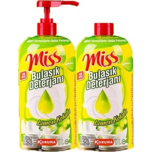 Miss Bulaşık Deterjanı Limon 1 Lt 1 Lt 2'li