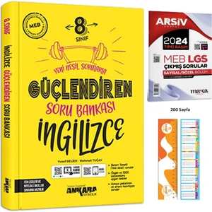 Ankara Yayıncılık 8. Sınıf Güçlendiren Ingilizce Soru Bankası ve 2024 Lgs Çıkmış Soru