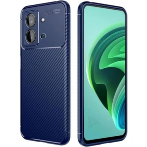 Redmi 15C Uyumlu Silikon Kılıf Karbon Desenli Darbe Emici Autofocus Tam Koruma Kapak - Lacivert