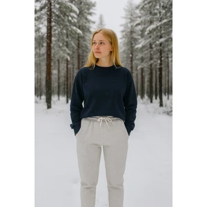 3iplik Şardonlu Kışlık Lastilkli Paça Kadın Eşofman Altı