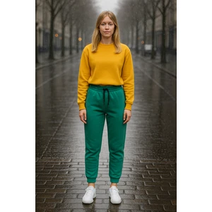 3iplik Şardonlu Kışlık Lastilkli Paça Kadın Eşofman Altı