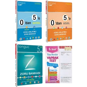 Tonguç Akademi 0´dan 5´e Sayısal Sözel Konu Anlatımlı Soru Bankası ve 5. Sınıf Zoru Bank Tüm Dersler
