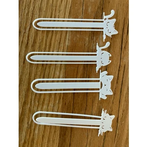 End Design Studio 4’lü Beyaz Kedi Tasarımlı Kitap Ayracı – Sevimli ve Dekoratif