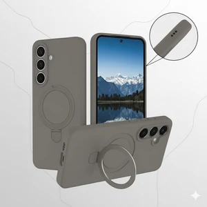 Kip GSM Samsung Galaxy S24 Fe Uyumlu Kılıf Magsafe Şarj Destekli Açılır Standlı Çizilmez Yumuşak Kapak