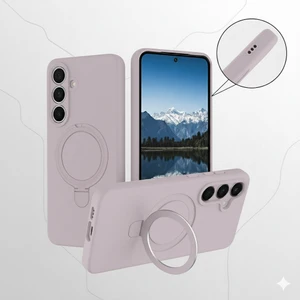 Kip GSM Samsung Galaxy S24 Fe Uyumlu Kılıf Magsafe Şarj Destekli Açılır Standlı Çizilmez Yumuşak Kapak