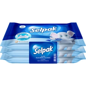 Klasik Islak Cep Mendili 3 x 15'li