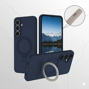 Kip GSM Samsung Galaxy S24 Fe Uyumlu Kılıf Magsafe Şarj Destekli Açılır Standlı Çizilmez Yumuşak Kapak