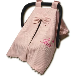 More And Mori Bebek Puset Örtü %100 Pamuk Çift Taraflı Poplin Waffle_fil Desen