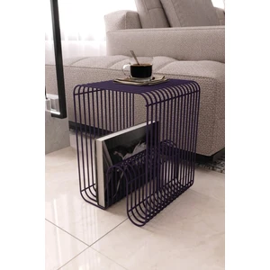 Boz Concept Home Viyana Tel Metal Tasarımlı Modern Paslanmaz Yan Sehpa, Dekoratif Metal Sehpa